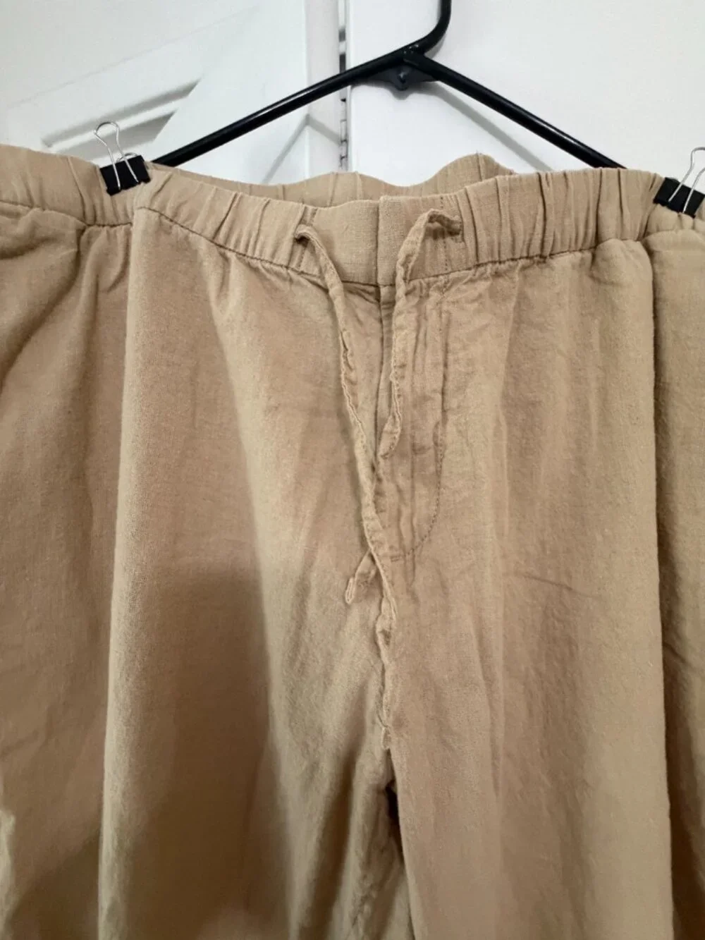 Men's H&M Regular Fit Linen Pants size XXL Khaki